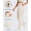 imageG4Free Smoofit Modal Soft Wide Leg Sweatpants Yoga Pants with Pockets Drawcord Casual Lounge PantsIvory