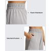 imageG4Free Strowen Workout Shorts for Women 4 Elastic Waist Wide Leg A Line Shorts with Pockets Casual AthleticChime Gray