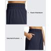 imageG4Free Strowen Workout Shorts for Women 4 Elastic Waist Wide Leg A Line Shorts with Pockets Casual AthleticDark Navy