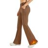 imageG4Free Fleece Lined Leggings Women Yoga Dress Pants with 4 Pockets Stretchy Work Pants Business Casual 293133Dark Coffee
