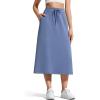 imageG4Free Smoofit ALine Midi Skirts for Women Modal Soft Drawstring Maxi Skirt Long Casual Fall with 2 PocketsDenim Blue