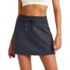 imageG4Free Smoofit Modal Soft Sweat Skirts for Women  ALine Drawstring Summer Casual Lounge Short Skirt with PocketsBlack