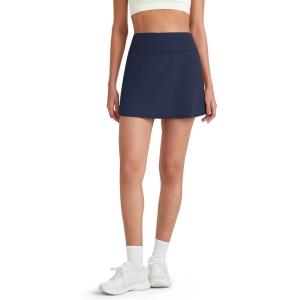 imageG4Free BareFeel 15 Golf Skirts for Women High Waisted A Line Casual Athletic Skorts Inner Shorts with 2 PocketsDark Navy