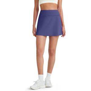 imageG4Free BareFeel 15 Golf Skirts for Women High Waisted A Line Casual Athletic Skorts Inner Shorts with 2 PocketsDusky Purple