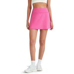 imageG4Free BareFeel 15 Golf Skirts for Women High Waisted A Line Casual Athletic Skorts Inner Shorts with 2 PocketsRose Pink