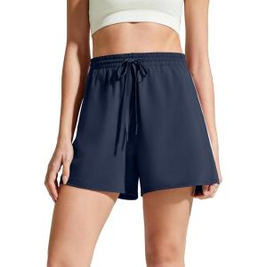 imageG4Free Chillwhisp Split Running Shorts for Women 3 Builtin Shorts for Athletic Workout GymDark NavyWhite