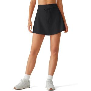 imageG4Free Drawstring Golf Skirts for Women  15 Athletic Curved Hem Tennis Skort Casual Skorts Inner Shorts with Ball PocketBlack