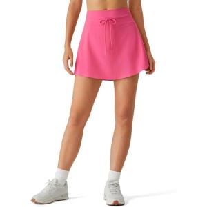 imageG4Free Drawstring Golf Skirts for Women  15 Athletic Curved Hem Tennis Skort Casual Skorts Inner Shorts with Ball PocketRosy Pink