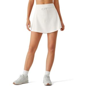 imageG4Free Drawstring Golf Skirts for Women  15 Athletic Curved Hem Tennis Skort Casual Skorts Inner Shorts with Ball PocketWhite
