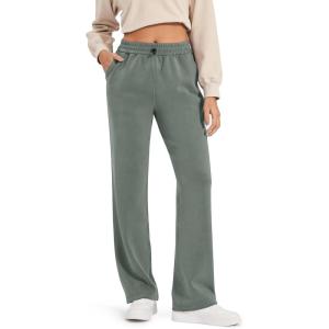 imageG4Free Smoofit Modal Soft Wide Leg Sweatpants Yoga Pants with Pockets Drawcord Casual Lounge PantsGray Sage