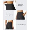 imageG4Free Ribbed Bermuda Shorts for Women 1011 High Waisted Crossover Shorts with Pockets for Workout Casual SummerBlack