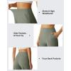 imageG4Free Ribbed Bermuda Shorts for Women 1011 High Waisted Crossover Shorts with Pockets for Workout Casual SummerGray Olive
