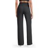 imageG4Free Womens Ribbed Knit Wide Leg Pants with Pockets Lightweight Stretchy Yoga Pants Casual LoungeBlack