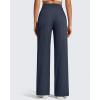 imageG4Free Womens Ribbed Knit Wide Leg Pants with Pockets Lightweight Stretchy Yoga Pants Casual LoungeDark Blue