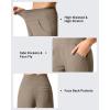 imageG4Free Womens Ribbed Knit Wide Leg Pants with Pockets Lightweight Stretchy Yoga Pants Casual LoungeDark Brown