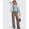 imageG4Free Womens Ribbed Knit Wide Leg Pants with Pockets Lightweight Stretchy Yoga Pants Casual LoungeDark Brown