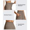 imageG4Free Womens Ribbed Knit Wide Leg Pants with Pockets Lightweight Stretchy Yoga Pants Casual LoungeDark Brown