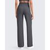 imageG4Free Womens Ribbed Knit Wide Leg Pants with Pockets Lightweight Stretchy Yoga Pants Casual LoungeDark Gray