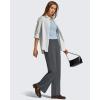 imageG4Free Womens Ribbed Knit Wide Leg Pants with Pockets Lightweight Stretchy Yoga Pants Casual LoungeDark Gray