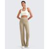imageG4Free Womens Ribbed Knit Wide Leg Pants with Pockets Lightweight Stretchy Yoga Pants Casual LoungeDirty Latte