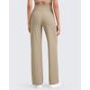 imageG4Free Womens Ribbed Knit Wide Leg Pants with Pockets Lightweight Stretchy Yoga Pants Casual LoungeDirty Latte