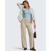 imageG4Free Womens Ribbed Knit Wide Leg Pants with Pockets Lightweight Stretchy Yoga Pants Casual LoungeDirty Latte
