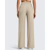 imageG4Free Womens Ribbed Knit Wide Leg Pants with Pockets Lightweight Stretchy Yoga Pants Casual LoungeDirty Latte