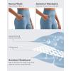 imageG4Free Womens Ribbed Knit Wide Leg Pants with Pockets Lightweight Stretchy Yoga Pants Casual LoungeDusty Blue