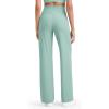 imageG4Free Womens Ribbed Knit Wide Leg Pants with Pockets Lightweight Stretchy Yoga Pants Casual LoungePowder Blue