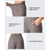imageG4Free Womens Ribbed Knit Wide Leg Pants with Pockets Lightweight Stretchy Yoga Pants Casual LoungeTaupe