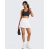 imageG4Free Ribbed Crewneck Sports Bras Padded for Women  Racerback Crop Tank Tops Workout Yoga Medium ImpactBlack