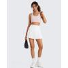 imageG4Free Ribbed Crewneck Sports Bras Padded for Women  Racerback Crop Tank Tops Workout Yoga Medium ImpactBlush