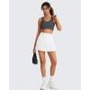 imageG4Free Ribbed Crewneck Sports Bras Padded for Women  Racerback Crop Tank Tops Workout Yoga Medium ImpactDark Gray