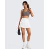 imageG4Free Ribbed Crewneck Sports Bras Padded for Women  Racerback Crop Tank Tops Workout Yoga Medium ImpactTaupe