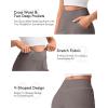 imageG4Free Ribbed Wide Leg Pants Women Breathable Stretchy Lightweight Cross Waist Yoga Pants with PocketsTaupe