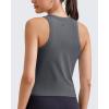 imageG4Free Workout Tank Tops for Women Slim Fitted Racerback Ribbed Athletic Gym Yoga Tanks Summer CasualDark Gray