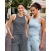 imageG4Free Workout Tank Tops for Women Slim Fitted Racerback Ribbed Athletic Gym Yoga Tanks Summer CasualDark Gray