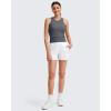 imageG4Free Workout Tank Tops for Women Slim Fitted Racerback Ribbed Athletic Gym Yoga Tanks Summer CasualDark Gray