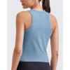 imageG4Free Workout Tank Tops for Women Slim Fitted Racerback Ribbed Athletic Gym Yoga Tanks Summer CasualDusty Blue
