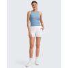 imageG4Free Workout Tank Tops for Women Slim Fitted Racerback Ribbed Athletic Gym Yoga Tanks Summer CasualDusty Blue