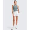 imageG4Free Workout Tank Tops for Women Slim Fitted Racerback Ribbed Athletic Gym Yoga Tanks Summer CasualGray Blue