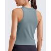 imageG4Free Workout Tank Tops for Women Slim Fitted Racerback Ribbed Athletic Gym Yoga Tanks Summer CasualGray Blue