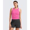 imageG4Free Workout Tank Tops for Women Slim Fitted Racerback Ribbed Athletic Gym Yoga Tanks Summer CasualHot Pinkrosy Pink
