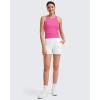 imageG4Free Workout Tank Tops for Women Slim Fitted Racerback Ribbed Athletic Gym Yoga Tanks Summer CasualHot Pinkrosy Pink