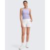 imageG4Free Workout Tank Tops for Women Slim Fitted Racerback Ribbed Athletic Gym Yoga Tanks Summer CasualLavender