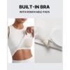 imageG4Free Workout Tank Tops for Women Slim Fitted Racerback Ribbed Athletic Gym Yoga Tanks Summer CasualPure White