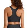 imageG4Free Ribbed Crewneck Sports Bras Padded for Women  Racerback Crop Tank Tops Workout Yoga Medium ImpactBlack