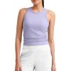imageG4Free Workout Tank Tops for Women Slim Fitted Racerback Ribbed Athletic Gym Yoga Tanks Summer CasualLavender