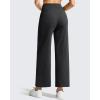 imageG4Free Ribbed Ankle Pants for Women 78 Length Wide Leg Yoga Pants with Pockets Casual TravelBlack
