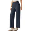 imageG4Free Ribbed Ankle Pants for Women 78 Length Wide Leg Yoga Pants with Pockets Casual TravelDark Navy